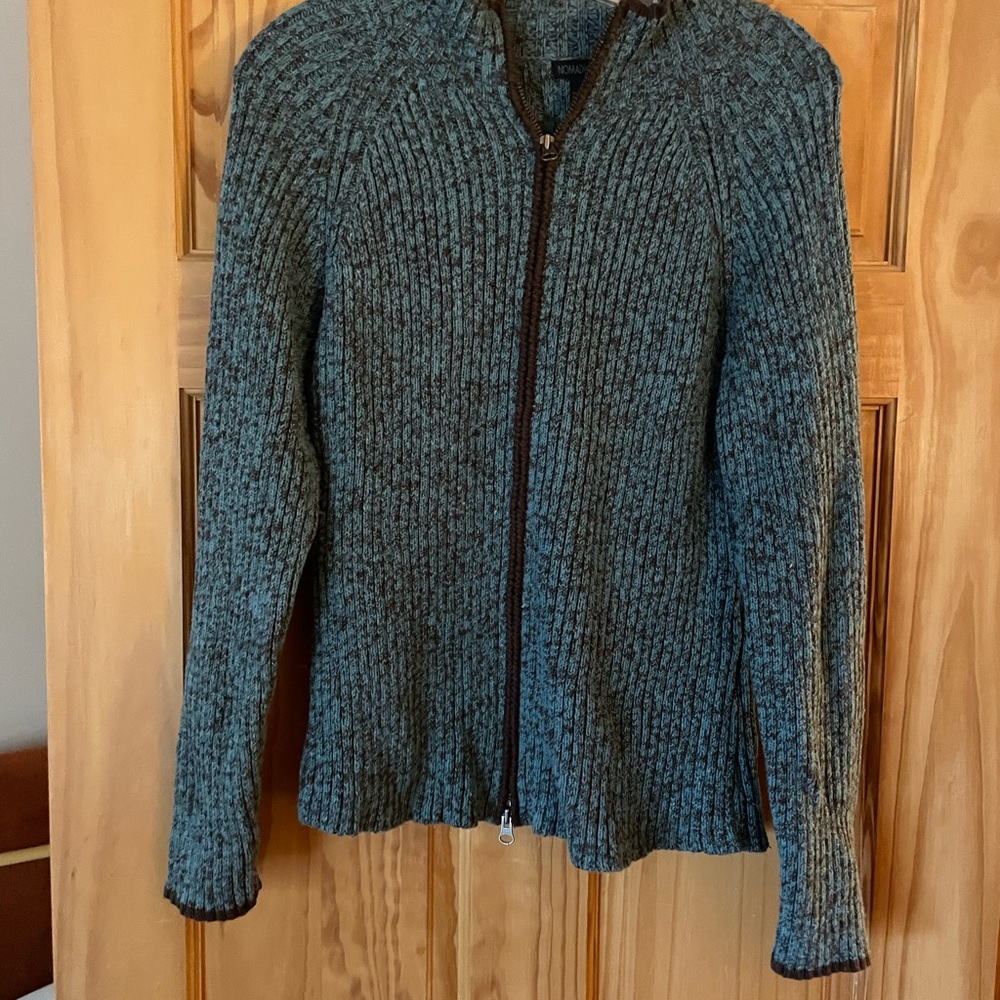 Nomad Textured Teal Cardigan Sweater
